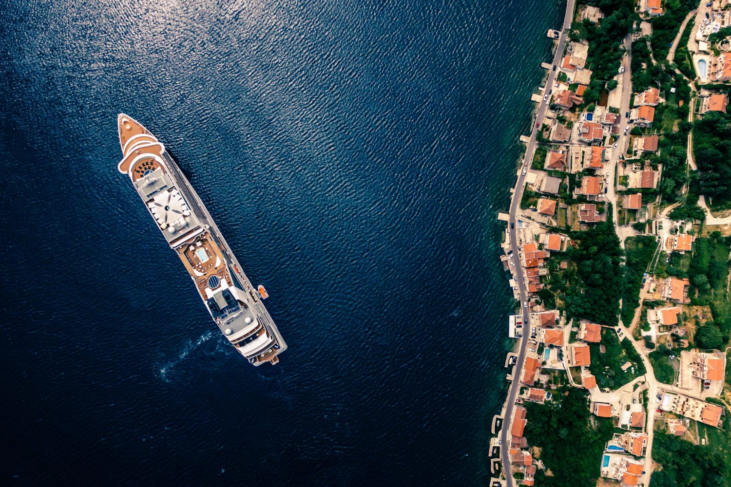 Cruise ship in Bay of Kotor
